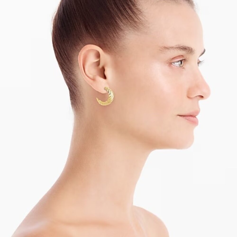 J.Crew Sculptural Gold Earrings set-of-three - Picture 6 of 6